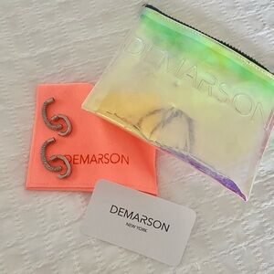 DEMARSON Pave Luna Earrings